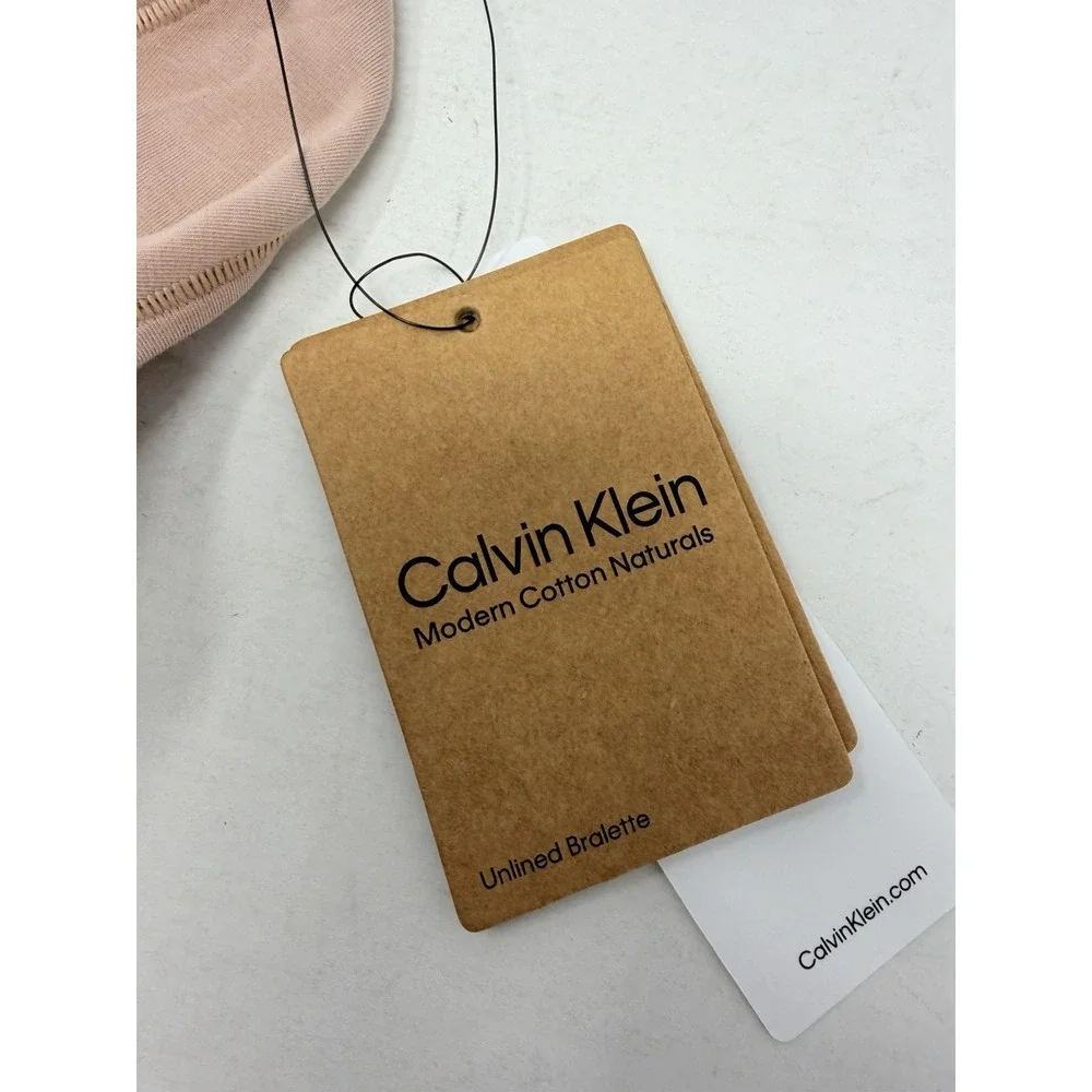 Calvin Klein Womens Plus Size 3X Modern Naturals Unlined Bralette QF7045 668